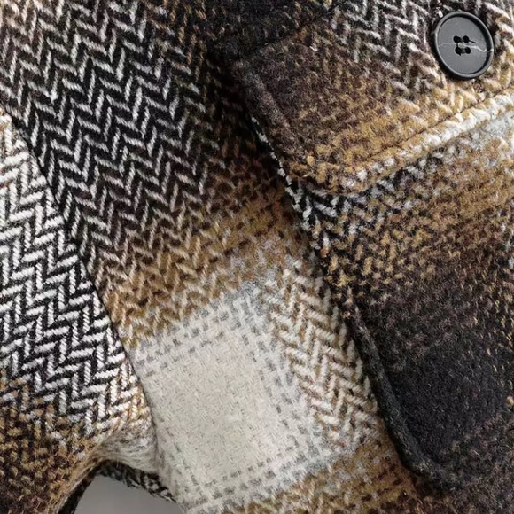 Fall Plaid Flannel Oversized Shacket Shirt Jacket - Picture 11 of 12